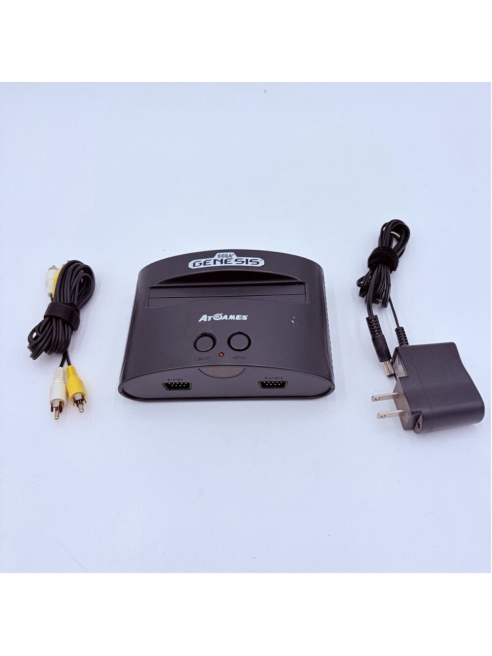 AtGames Sega Genesis Classic Game Console Tested Working AV Cables Power